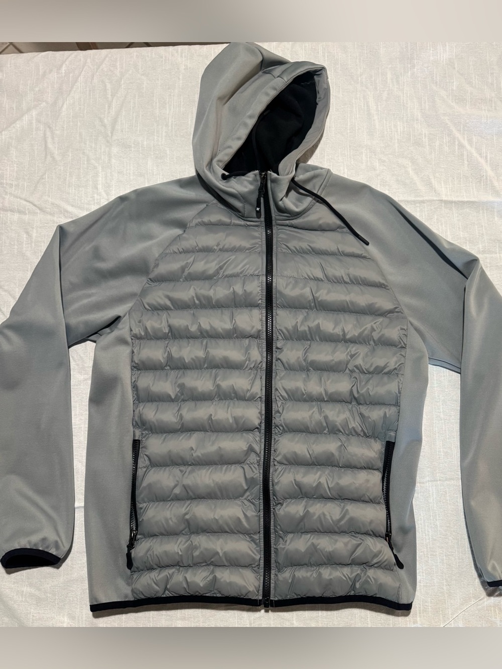 32° HEAT Men's Lightweight Hooded Quilted Jacket - Gray